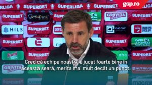 Zeljko Kopic, la conferința de presă de după meci: „Cred că am fost echipa mai bună. Meritam mai mult de un punct.”