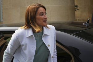 FOTO Șefa Parlamentului European, mesaj în miez de noapte, după întâlnirea cu Nicușor Dan