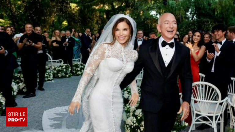 Jeff Bezos şi Lauren Sánchez s-au căsătorit. Cum a arătat marea nuntă din Veneția și ce rochie a purtat mireasa | FOTO