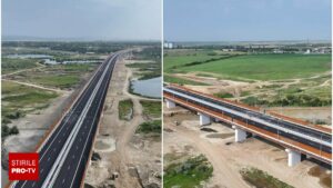 Al doilea cel mai lung pod rutier din România, deschis circulației. Are peste 1,3 km lungime