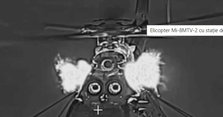 Imagini rare cu elicoptere Mi-8 luând la țintă drone Shahed cu mitraliere americane
