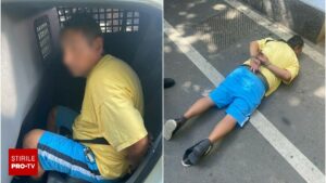 Bărbat înjunghiat pe o stradă din Capitală. Atacatorul, cunoscut de-al victimei, a fost prins de polițiști