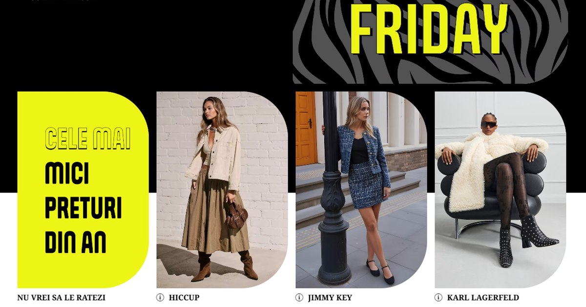 Fashion Days Black Friday 2025 – ultimele ore de reduceri de până la 90%. Transformă-ți outfitul în cel mai spectaculos mod, cu opere de artă