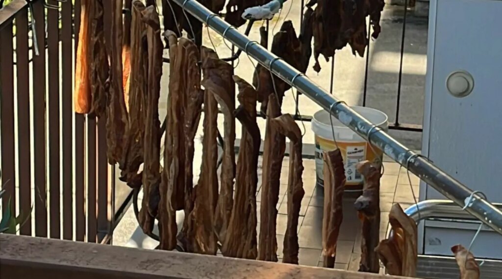 Șoc în Italia: Hălci de carne și afumături, puse ‘la uscat’ pe balcon, sânge picurând pe sub ferestre: ‘La noi în țară e normal’