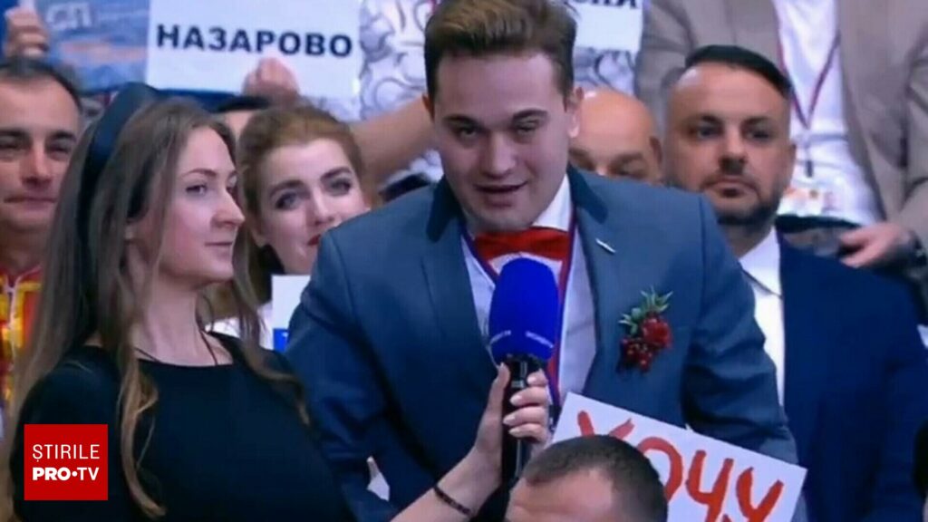 Cerere în căsătorie în direct, la sesiunea anuală cu Vladimir Putin. Jurnalistul a primit răspunsul după o oră. VIDEO