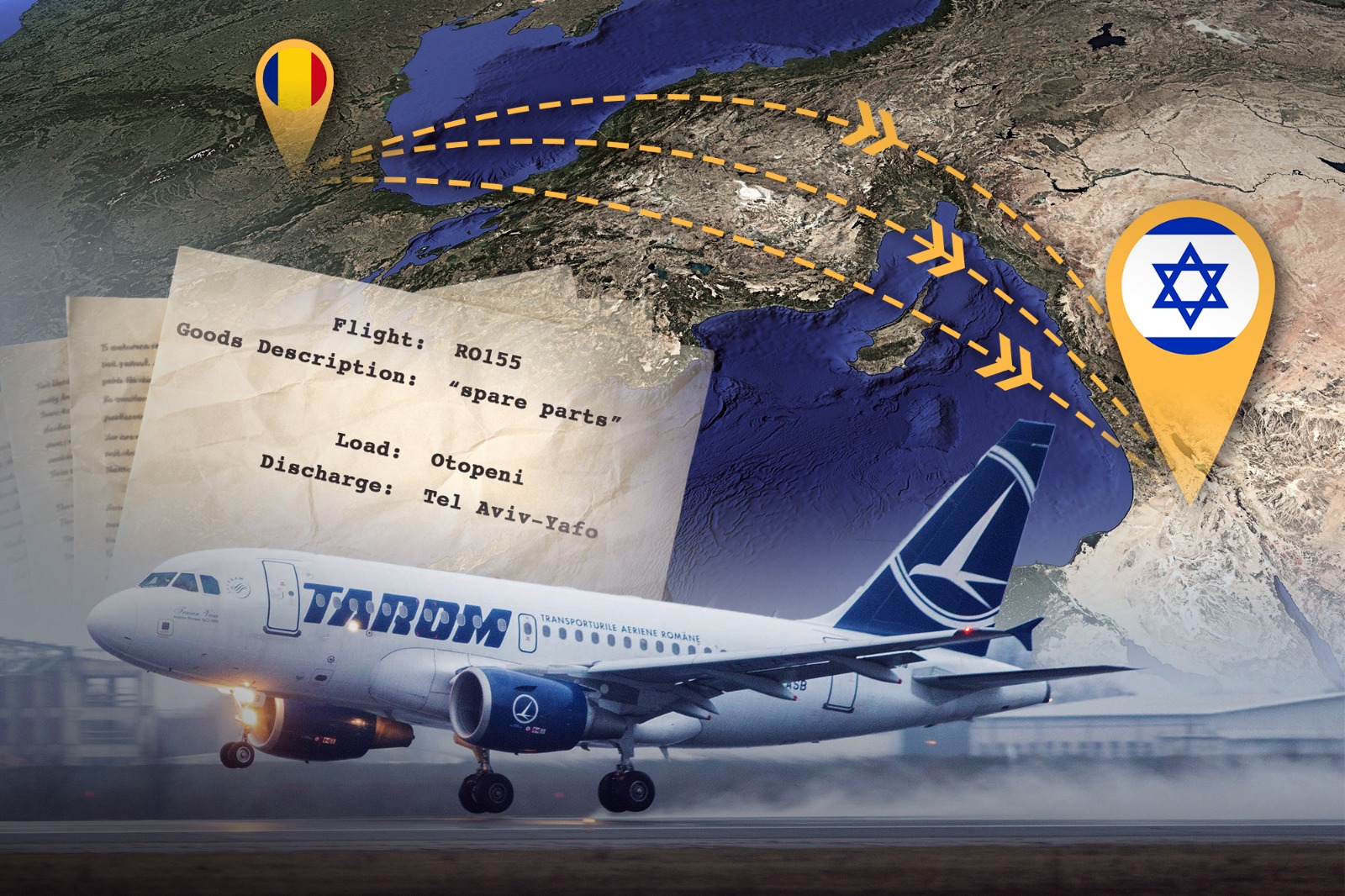 INVESTIGAȚIE. Cum au ajuns să plece din România către Israel exporturi militare de zeci de milioane de euro în 2025. Componente pentru Elbit, transportate cu avioane de linie. „Eu sunt un furnizor, pe mine nu mă interesează ce face clientul cu produsul”