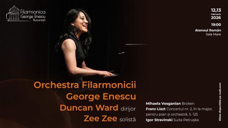Pianista Zee Zee și dirijorul Duncan Ward, protagoniștii concertelor simfonice din 12 și 13 februarie