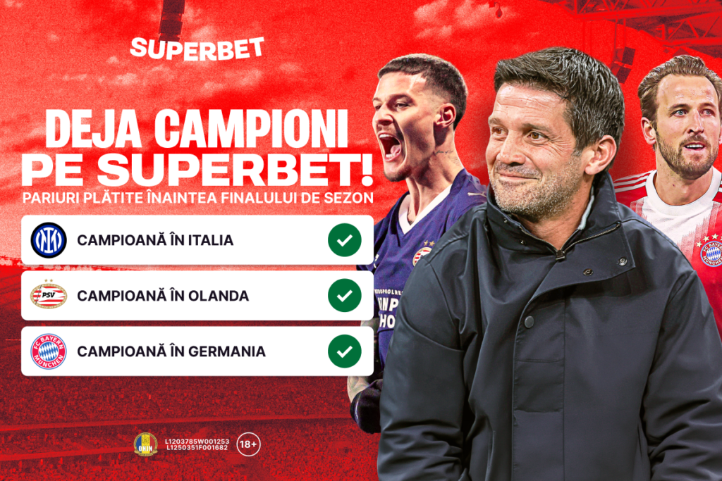 Chivu și Man, deja campioni pe Superbet: pariuri plătite înaintea finalului de sezon!