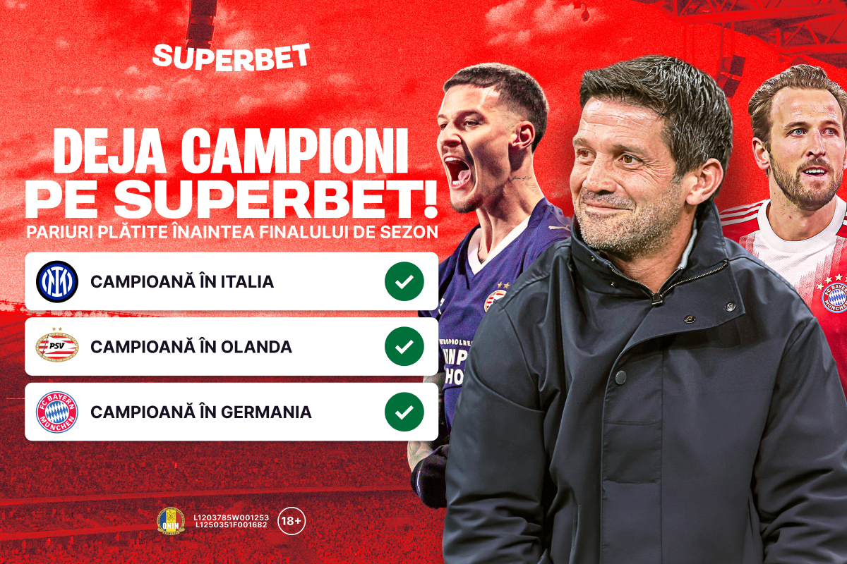 Chivu și Man, deja campioni pe Superbet: pariuri plătite înaintea finalului de sezon!