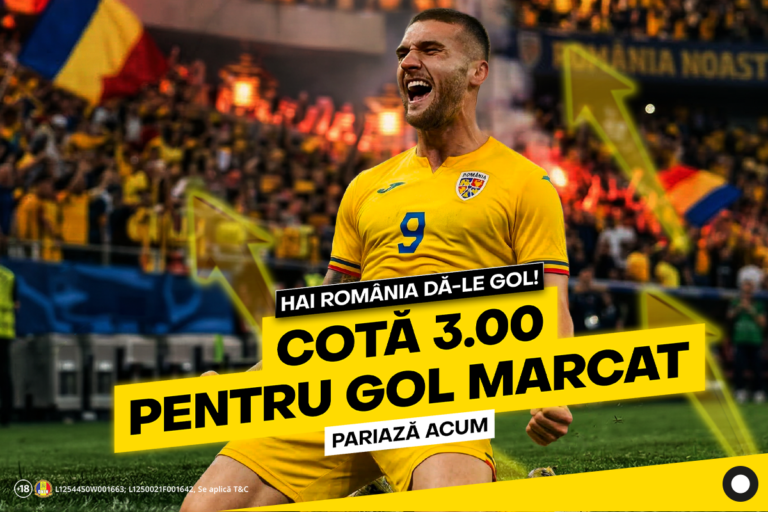 Giveaway la Fortuna: cotă 3.00 pentru gol marcat de România