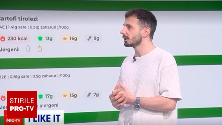 Aplicația care ne arată câți aditivi, câte calorii și ce valori nutriționale conțin mâncărurile de la restaurant