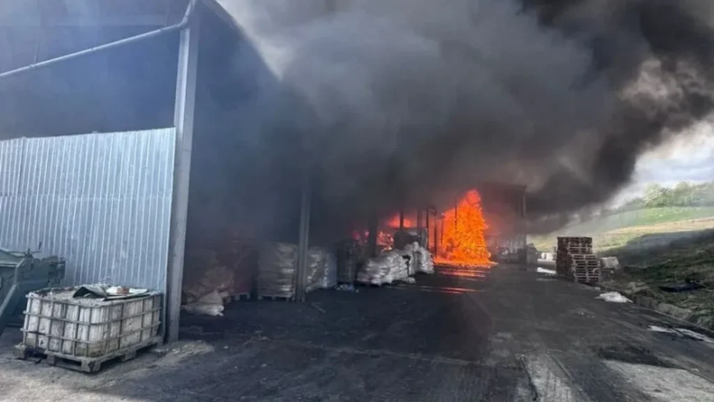 Incendiu puternic în județul Sălaj. A fost emis mesaj Ro-Alert
