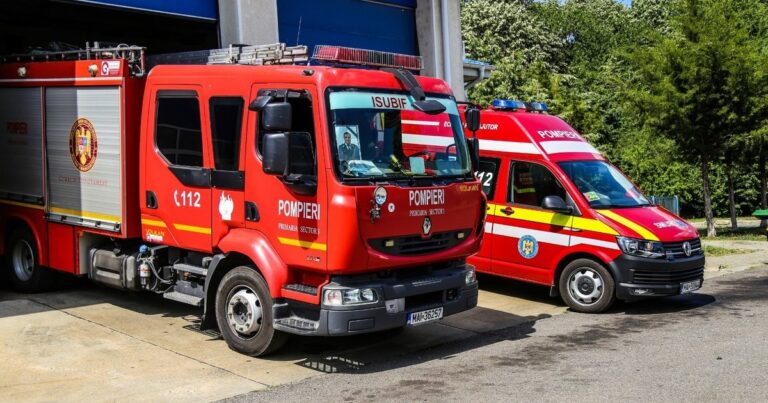 Zeci de persoane evacuate în Turnu Măgurele după ce un muncitor a avariat o conductă de gaz cu un buldoexcavator, în apropierea unei şcoli