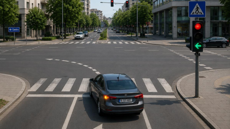 Virajul la stânga în intersecţie, problemă mare pentru mulţi şoferi. Cum se face corect?