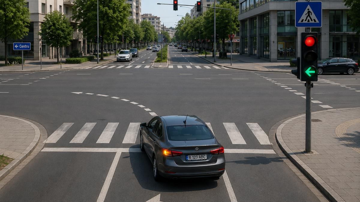 Virajul la stânga în intersecţie, problemă mare pentru mulţi şoferi. Cum se face corect?