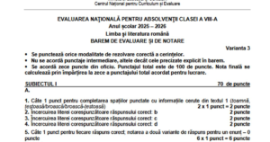Evaluarea Națională 2026: Baremele și subiectele la Limba română, publicate de Ministerul Educației