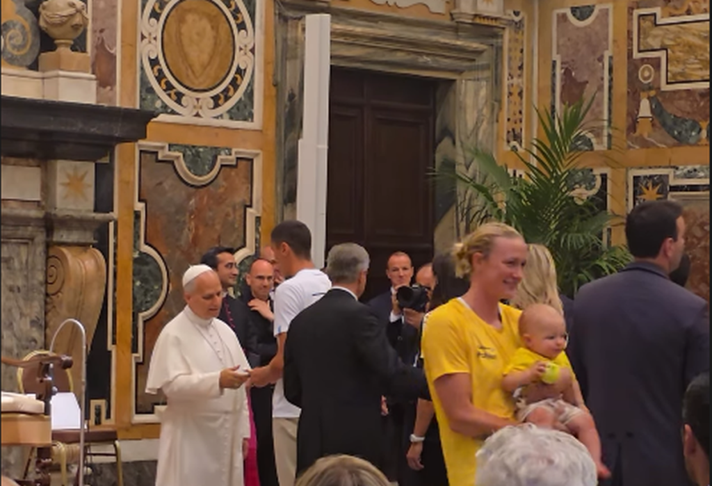 David Popovici, întâlnire specială cu Papa Leon al XIV-lea
