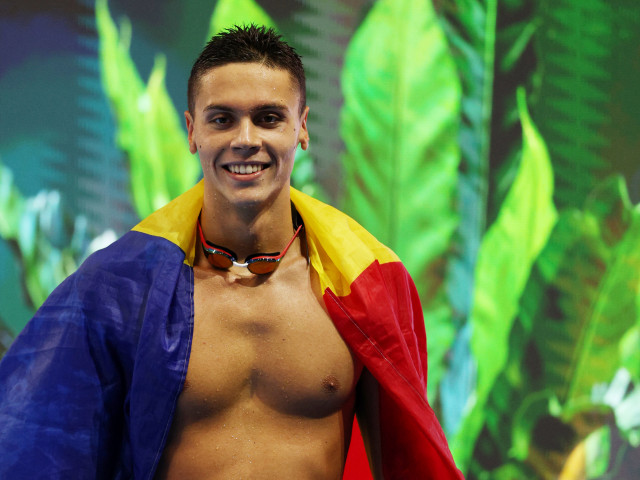 David Popovici a câștigat medalia de argint în finala de 50 de metri liber de la Roma!