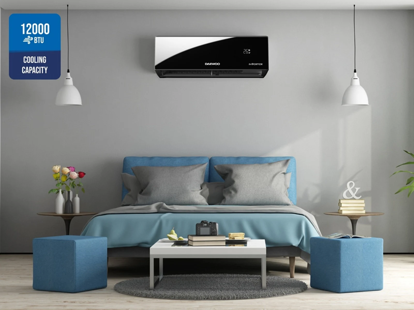 AC Daewoo completează designul dormitorului, menține temperatura ideală pentru somn odihnitor evoMAG