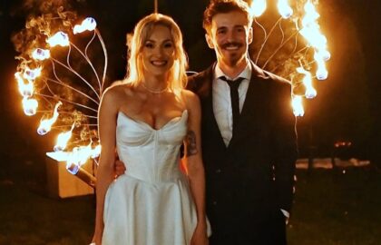 Nuntă ca în filme pentru Andrei Leonte și Laura. Imagini de poveste de la evenimentul cel mare