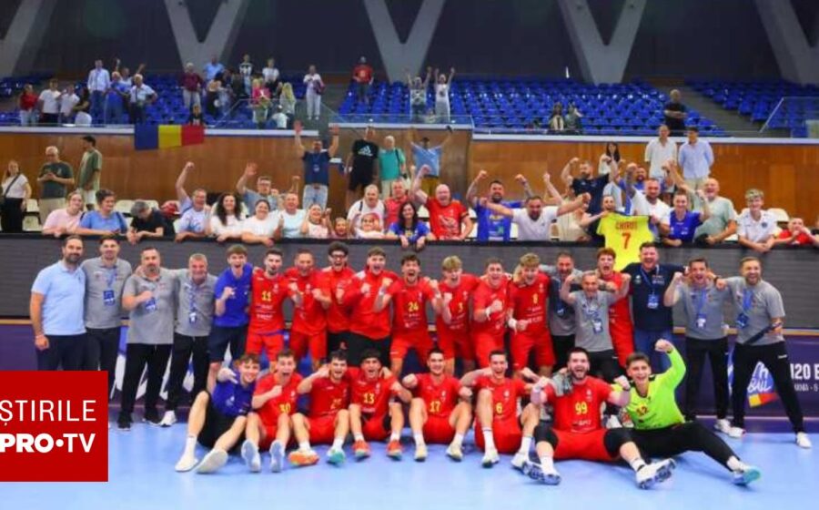 România a obținut o victorie spectaculoasă la handbal masculin și s-a calificat în grupele principale la Europeanul U20. FOTO