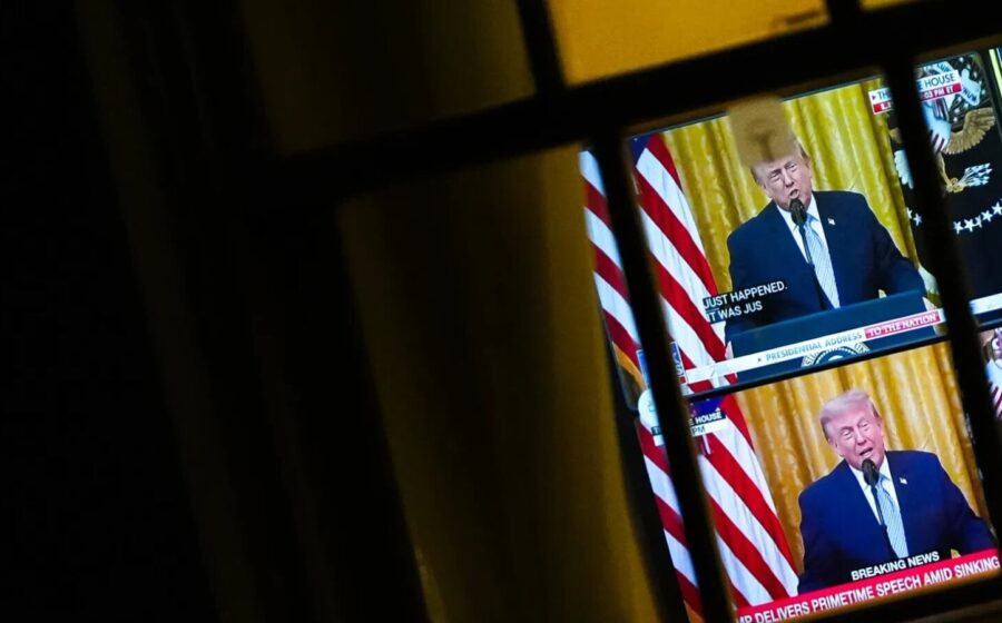 VIDEO Donald Trump, în război cu marile televiziuni din SUA: Au refuzat să-i transmită discursul, iar președintele solicită să-și piardă licența de transmisie