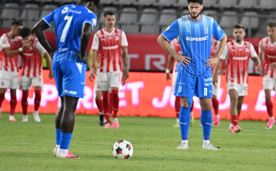 Dinamo a răpus campioana României. Șase goluri, cu oltenii rămași în 10 după o primă repriză infernală în care au fost conduși