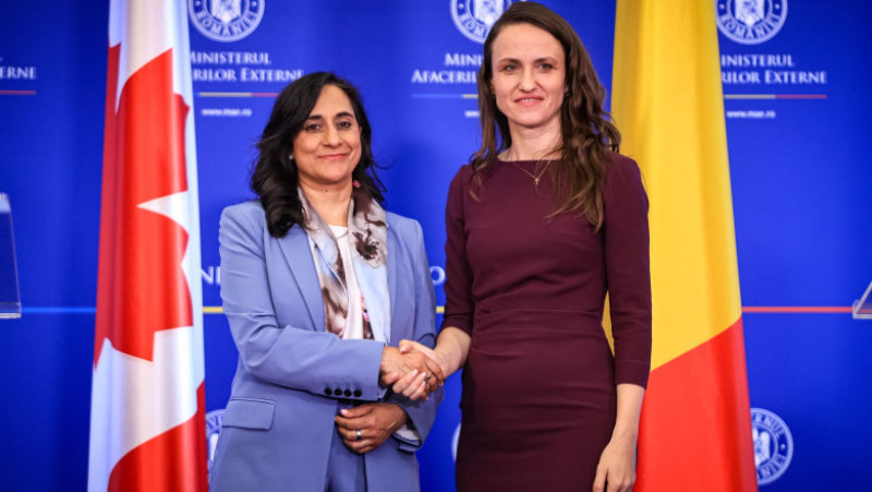 Anita Anand și Oana Țoiu. Foto: Ministerul Afacerilor Externe